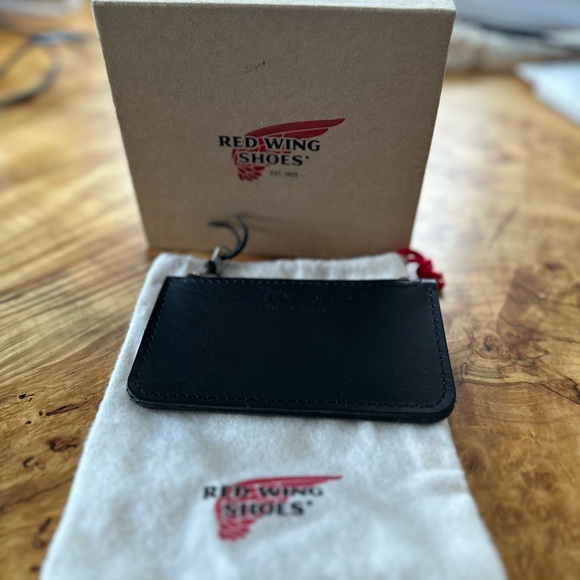 NWT red wing leather zipper pouch black frontier - Picture 2 of 3